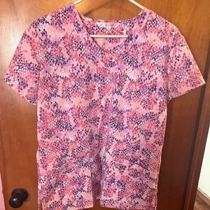 Small Printed Scrub Top